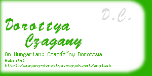 dorottya czagany business card